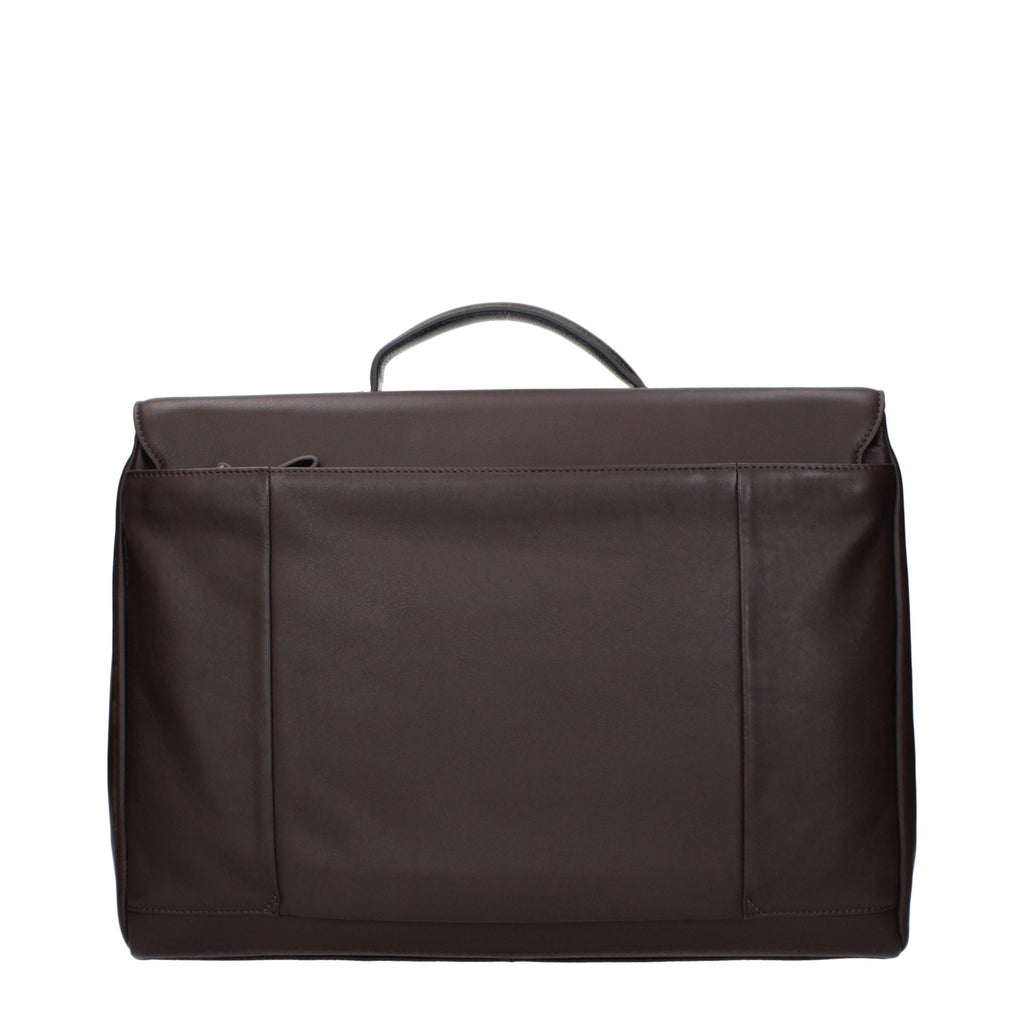 Business- und Laptoptasche aus braunem Leder