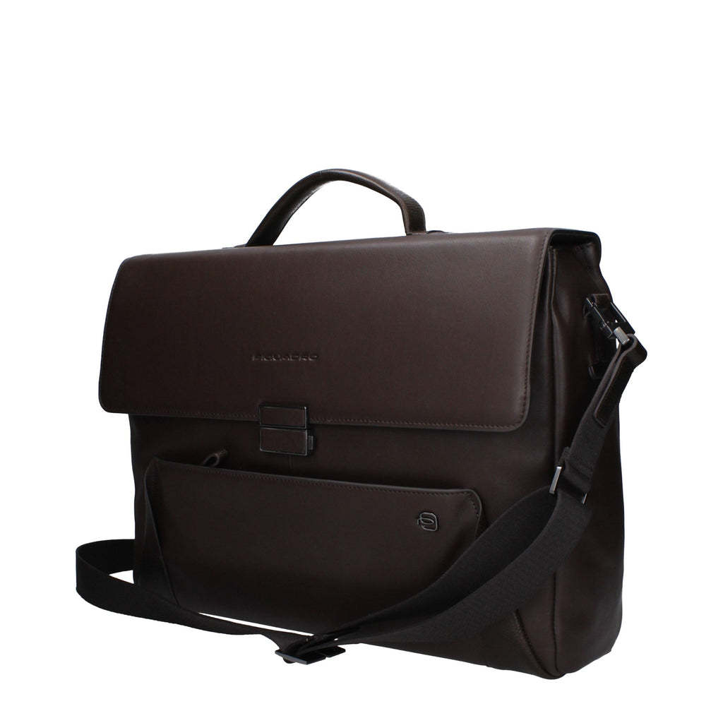 Business- und Laptoptasche aus braunem Leder