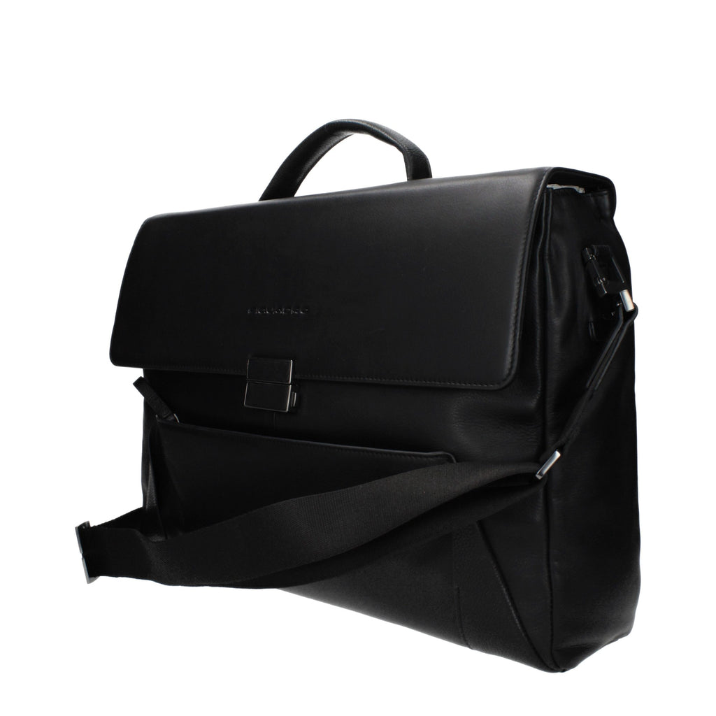 Businesstasche und Laptoptasche aus schwarzem Leder