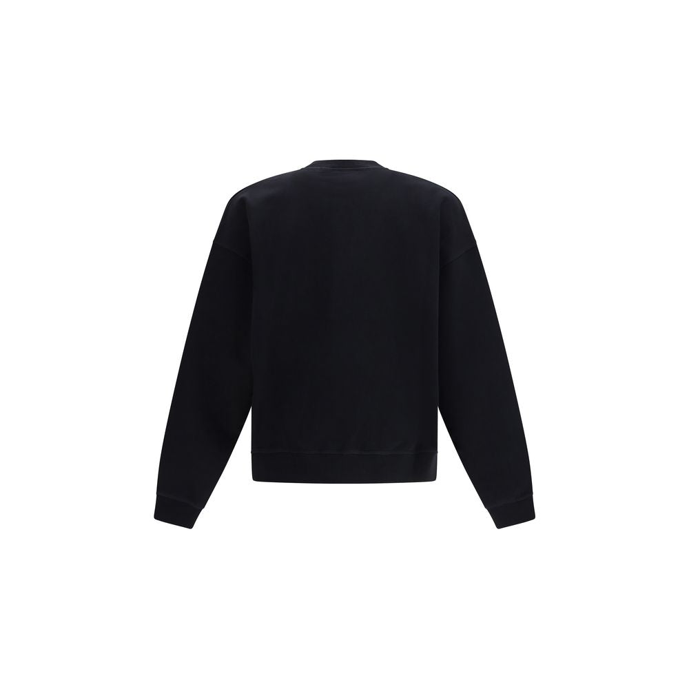 Schwarzes Baumwoll-Sweatshirt