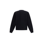 Schwarzes Baumwoll-Sweatshirt