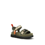 Bicolor-Sandalen aus sonstigen Fasern