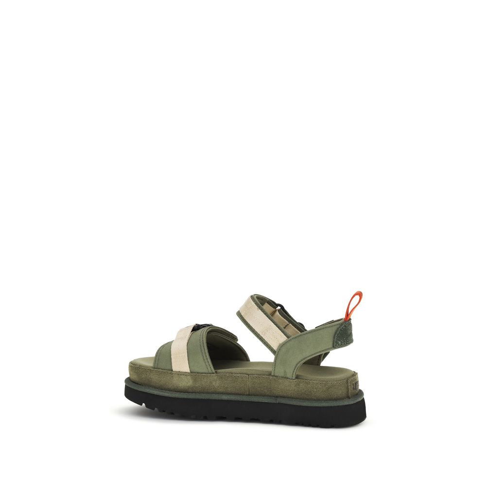 Bicolor-Sandalen aus sonstigen Fasern