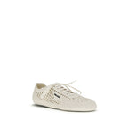 Beige Stoff-Low-Top-Sneaker