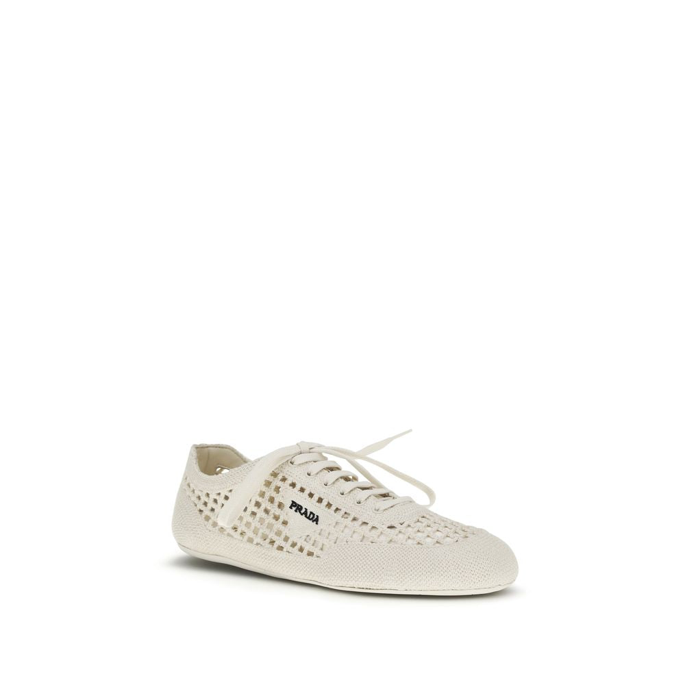 Beige Stoff-Low-Top-Sneaker
