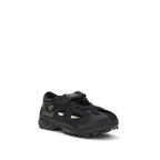 Black Calf Leather Bos Taurus Flat Sandals