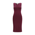 Langes Kleid aus lila Seide