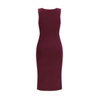 Langes Kleid aus lila Seide