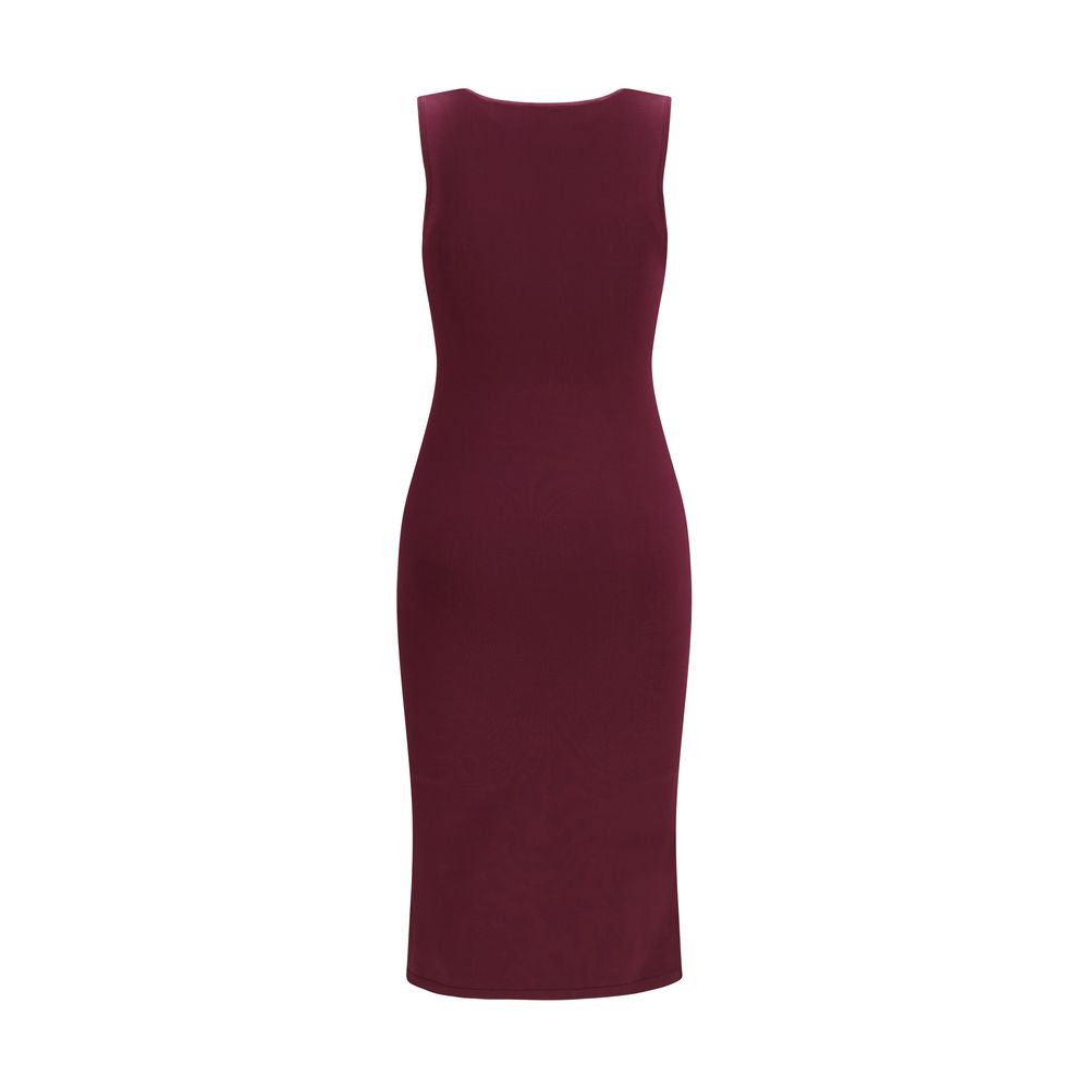 Langes Kleid aus lila Seide
