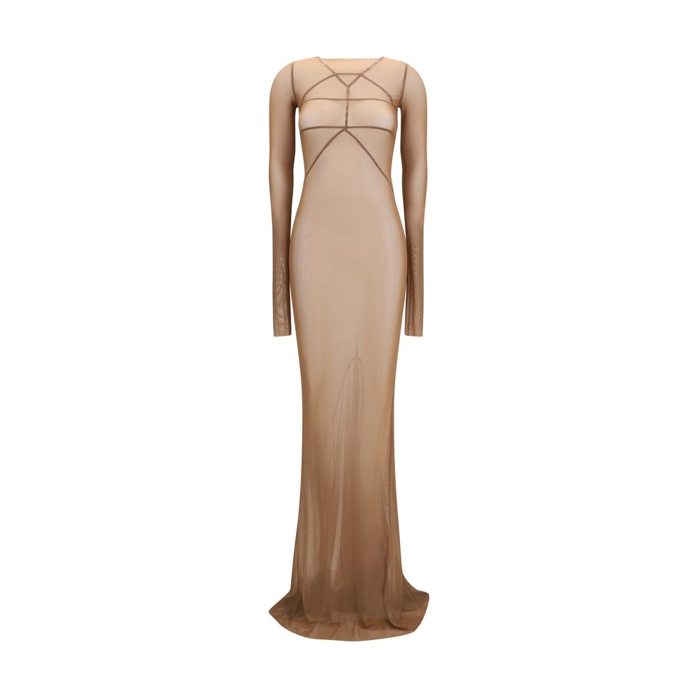 Braunes Freizeitkleid aus Polyamid