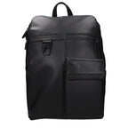 Schwarzer Lederrucksack