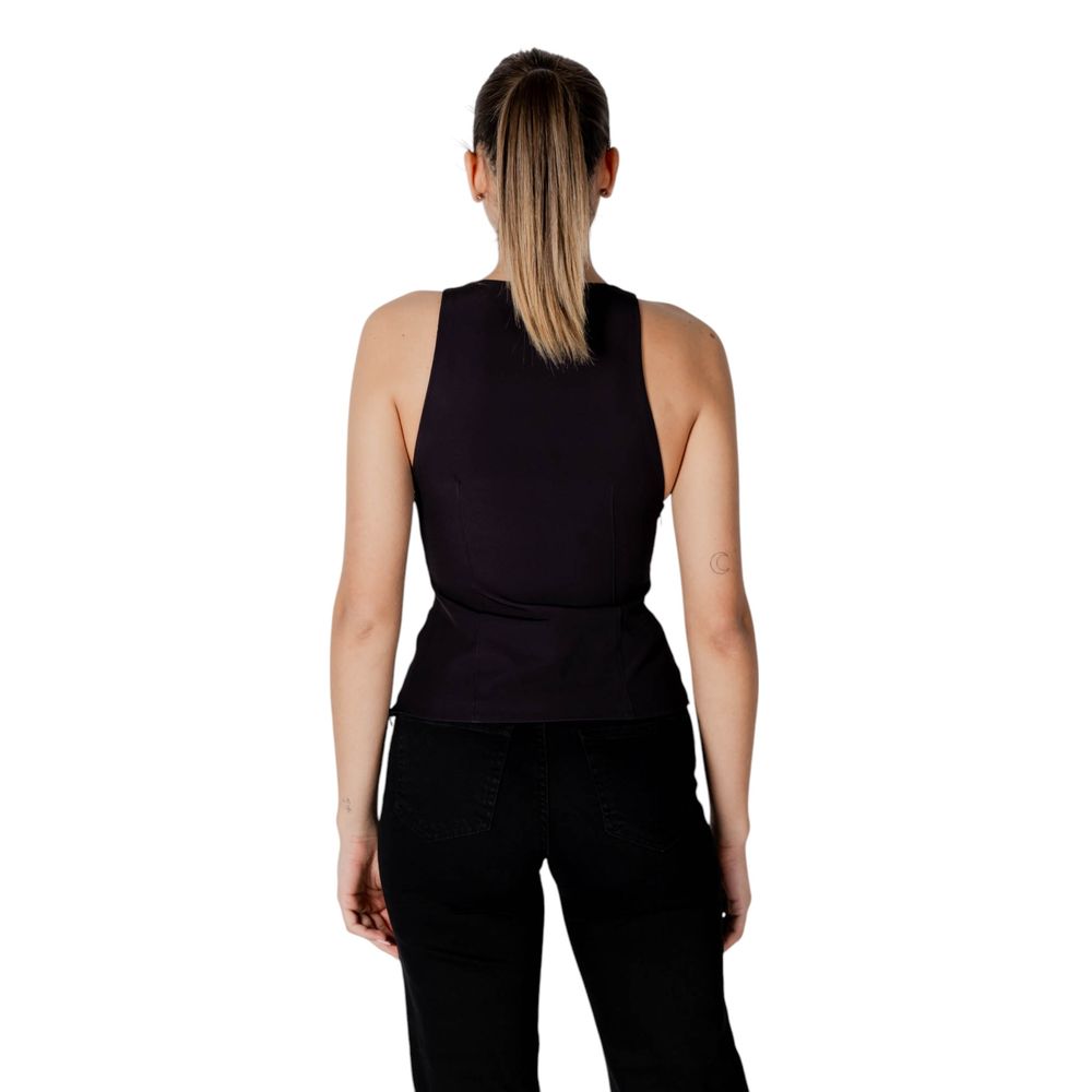 Schwarzes Polyester-Top