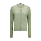Zweifarbige Viskose-Strickjacke