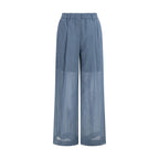 Freizeithose aus blauer Baumwolle