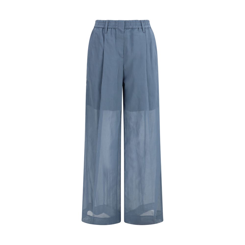 Freizeithose aus blauer Baumwolle