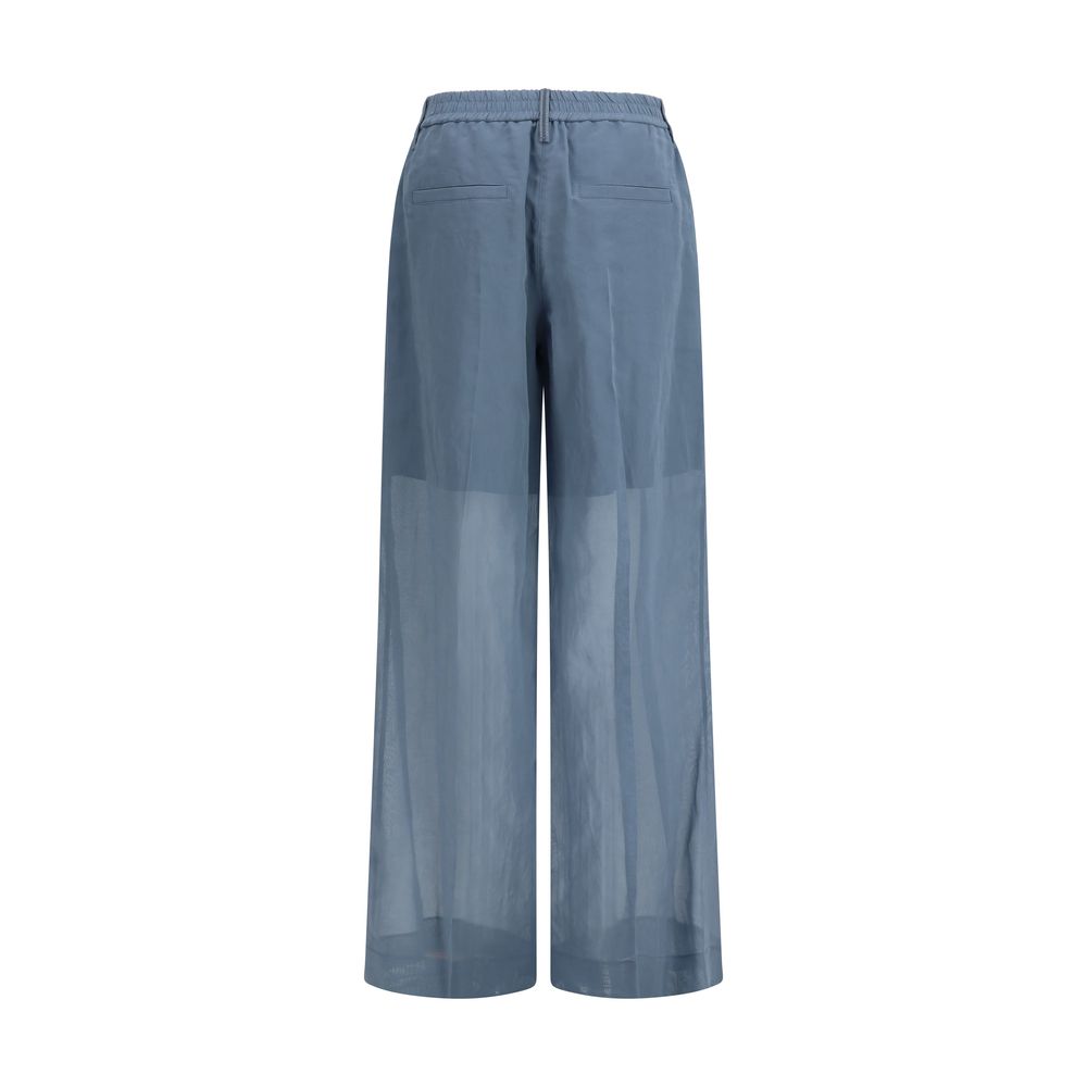 Freizeithose aus blauer Baumwolle