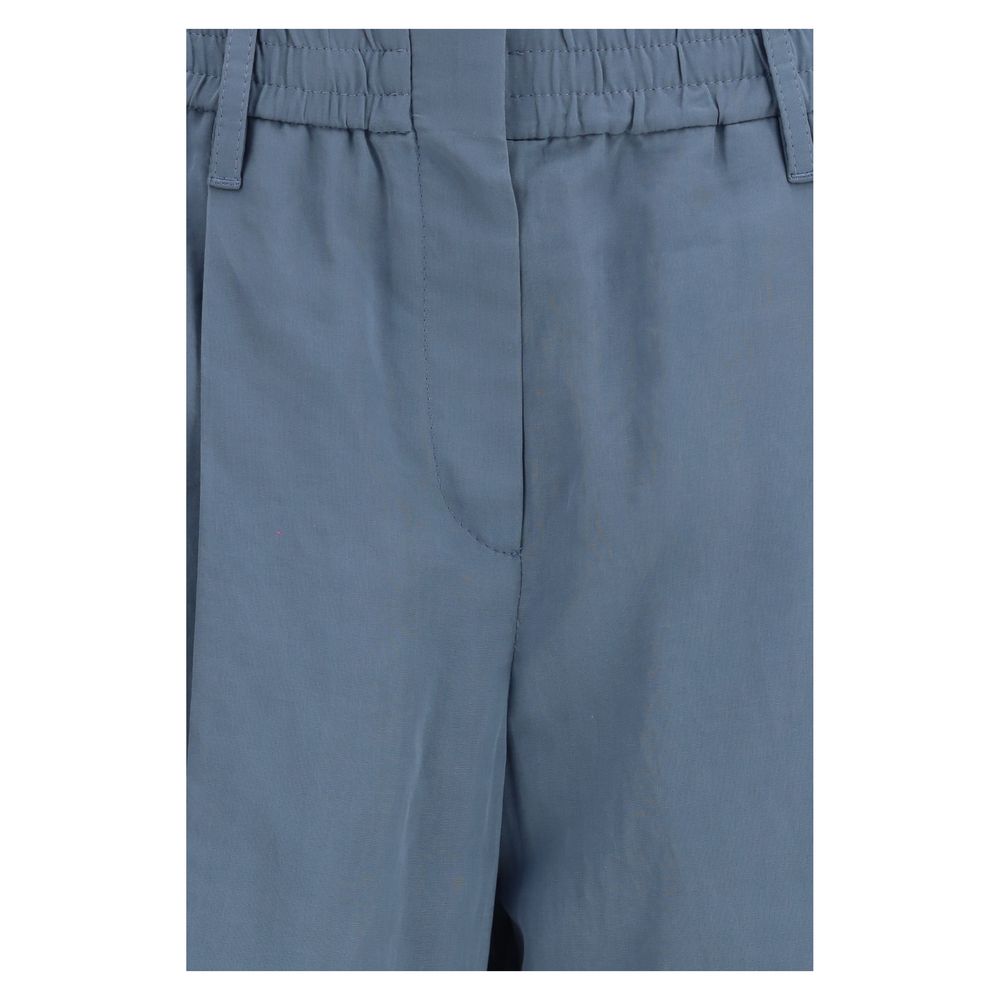 Freizeithose aus blauer Baumwolle