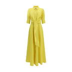 Bicolor Silk Casual Dress