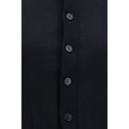 Schwarzer Baumwoll-Cardigan