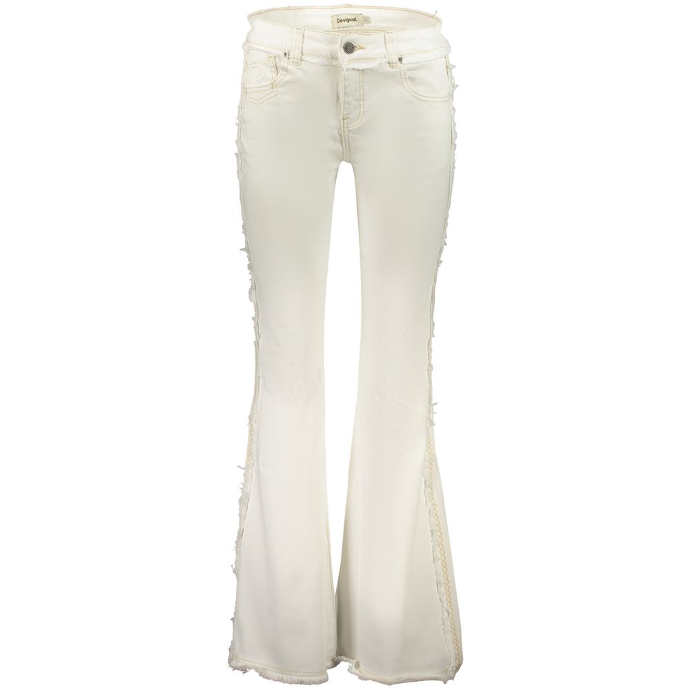 Weiße Damenjeans aus Baumwolle
