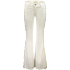 Weiße Damenjeans aus Baumwolle
