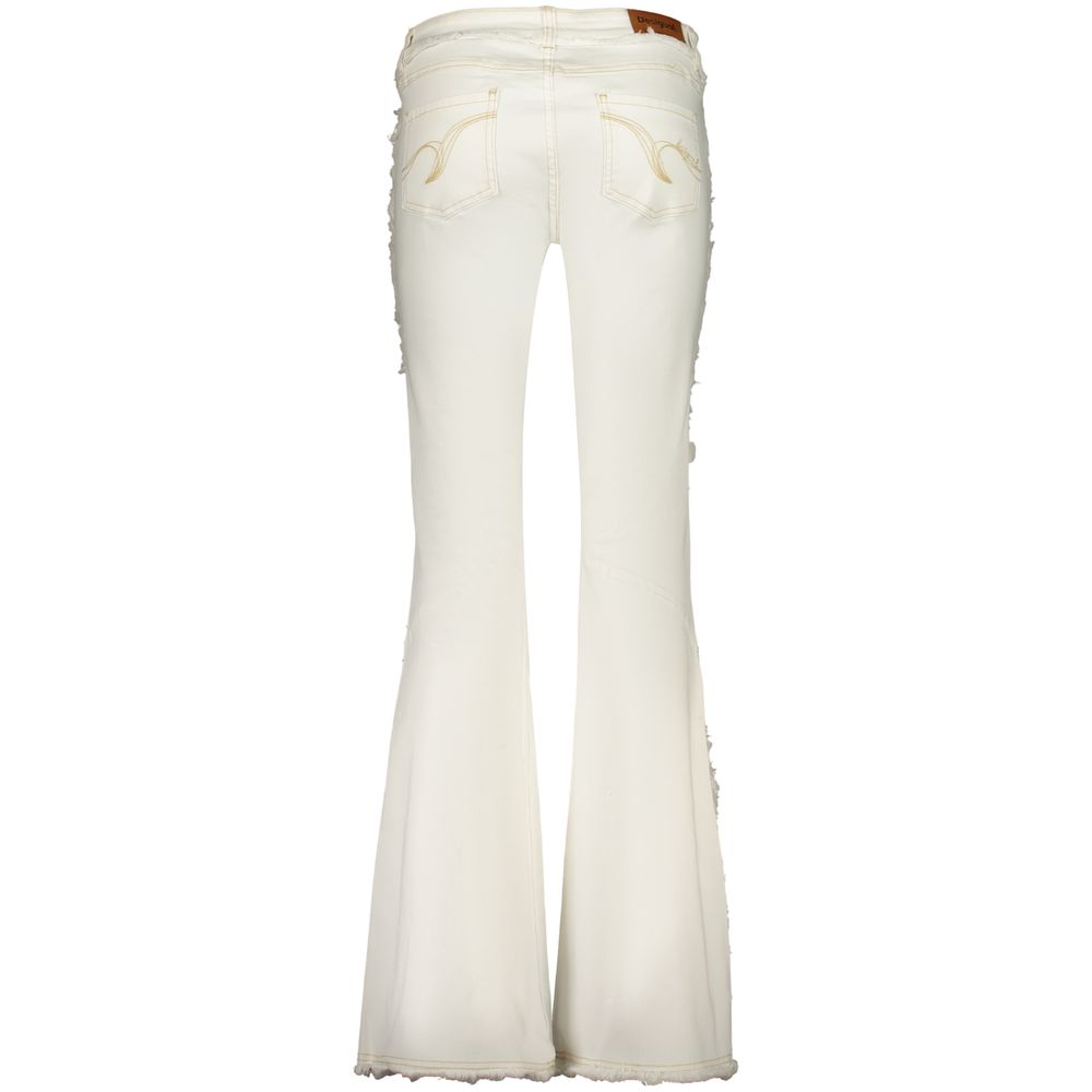 Weiße Damenjeans aus Baumwolle