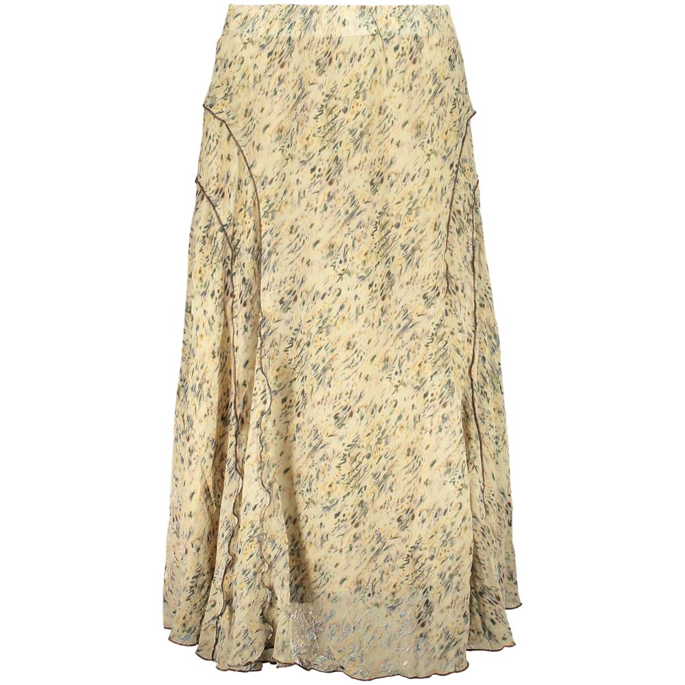 Damenrock aus beigem Polyester