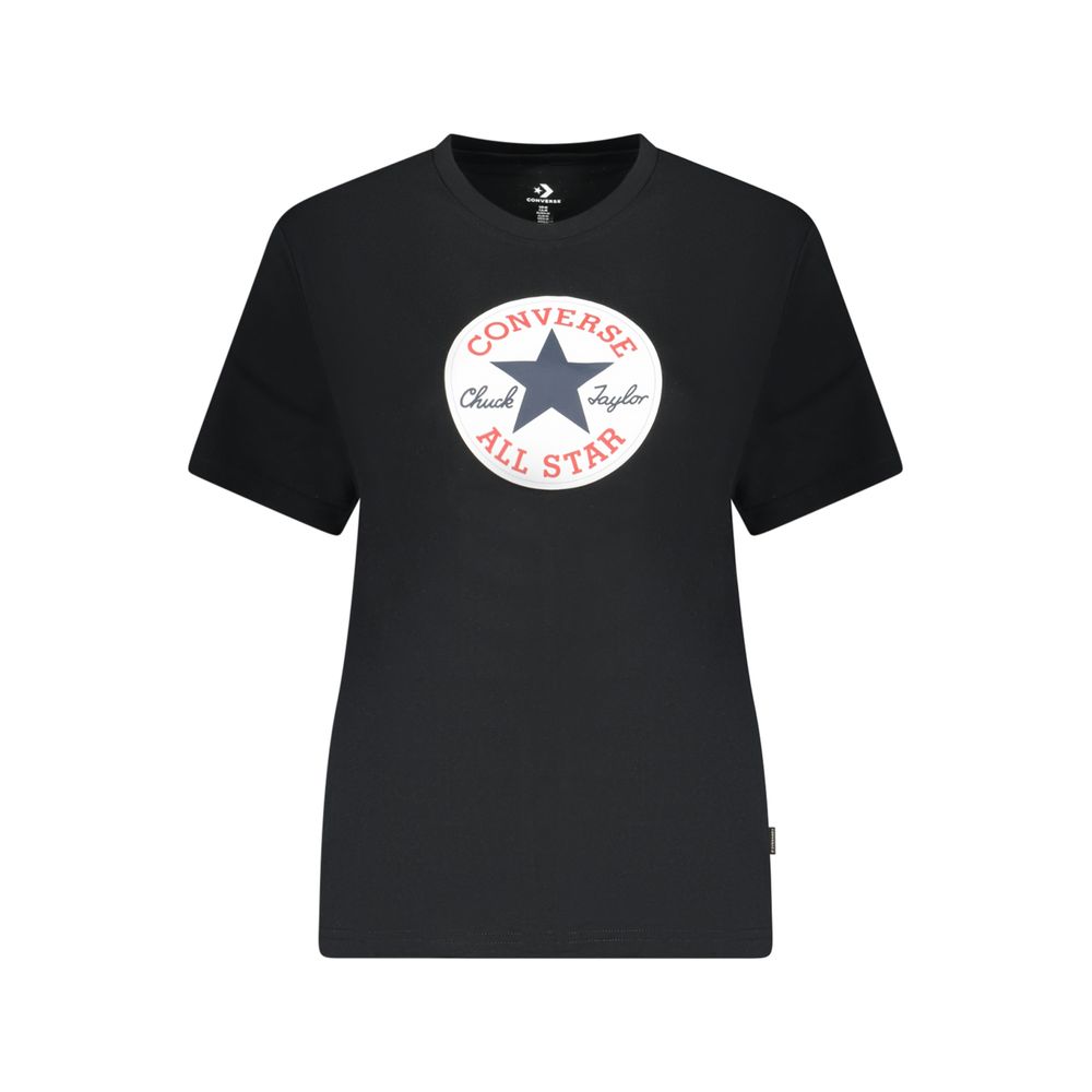 Damen T-Shirt aus schwarzer Baumwolle