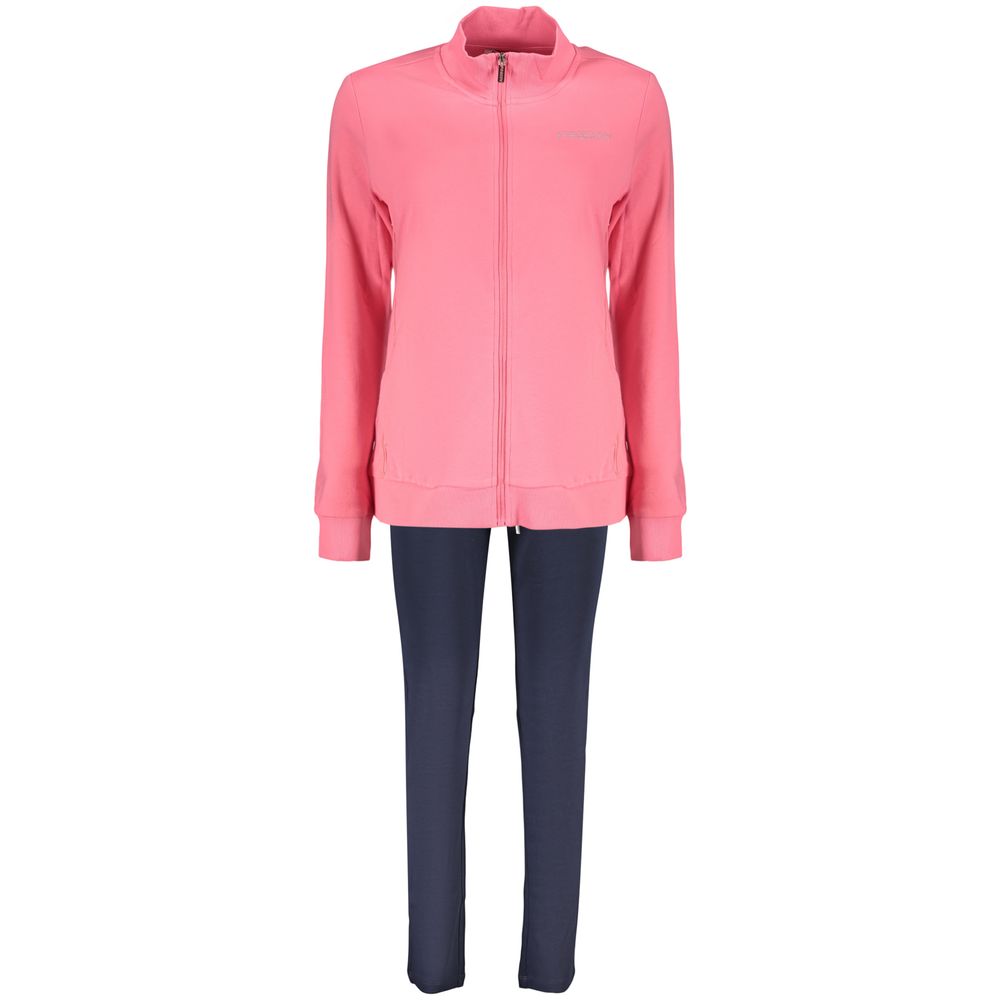 Rosa Baumwoll-Sweatshirt für Damen