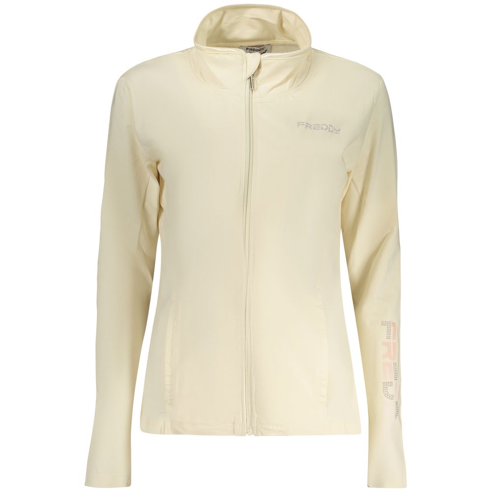 Beiges Baumwoll-Sweatshirt für Damen