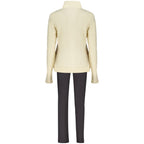 Beige Cotton Women Sweatshirt