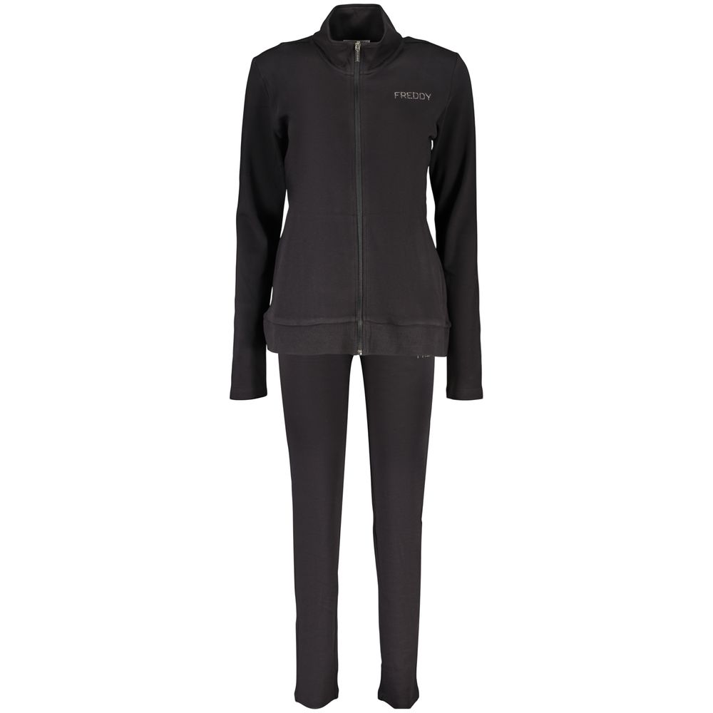 Schwarzes Baumwoll-Sweatshirt für Damen
