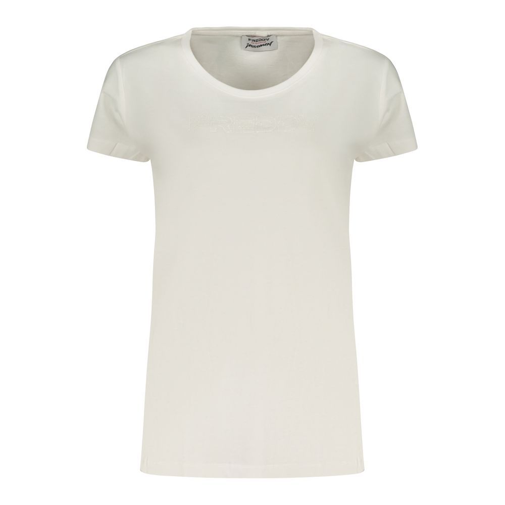 Damen-T-Shirt aus weißer Baumwolle