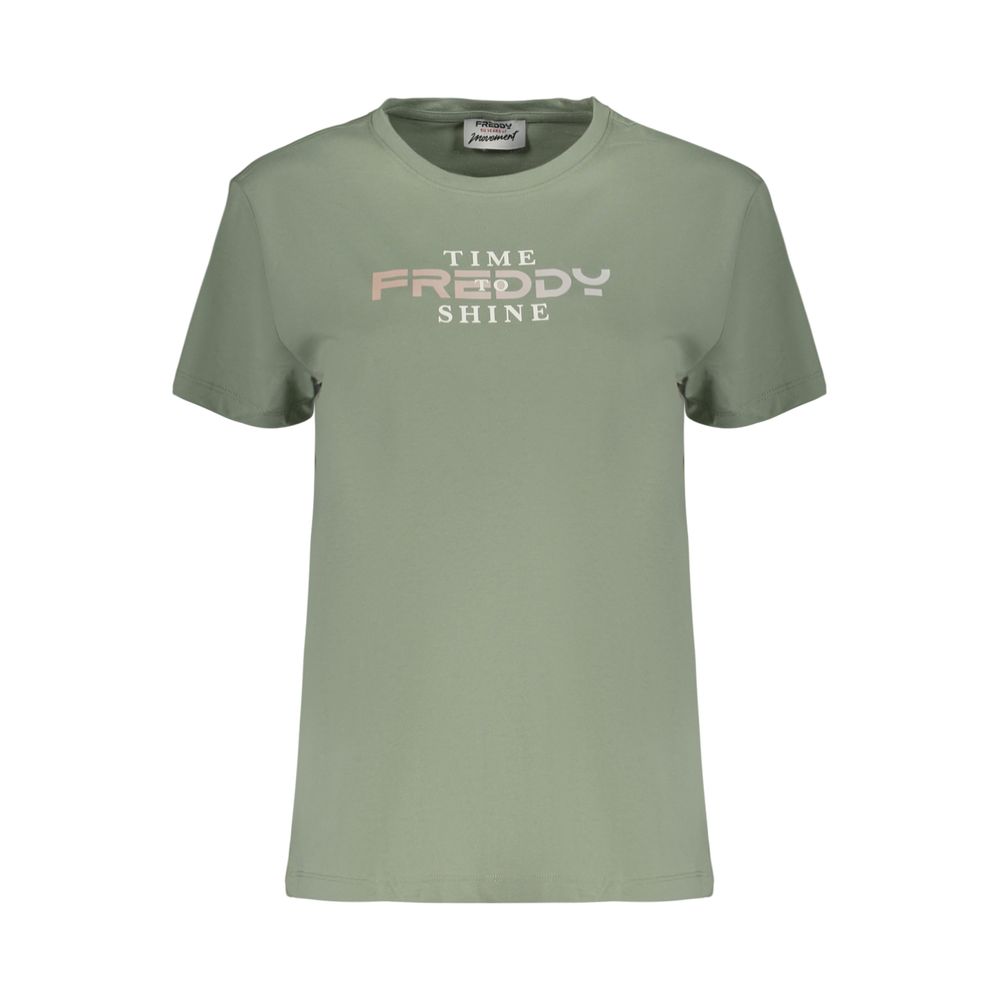 Grünes Baumwoll-T-Shirt für Damen