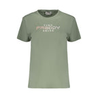 Grünes Baumwoll-T-Shirt für Damen