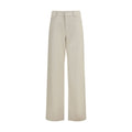 Beige Jeans aus Baumwolle mit geradem Bein