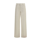 Beige Jeans aus Baumwolle mit geradem Bein