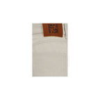 Beige Jeans aus Baumwolle mit geradem Bein