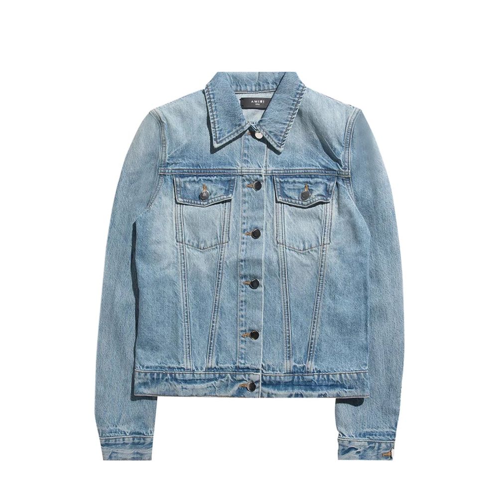 Blaue Baumwoll-Jeansjacke