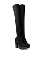 Black Fabric Over The Knee