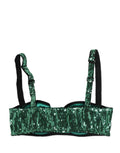 Green Sequined Nyon Balconnet Bra Underwear