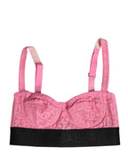 Pink Semi-Pad Underwire Balconette Bra Underwear