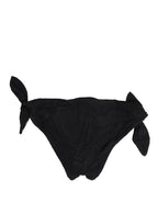 Badebekleidung Schwarzes Bikini-Unterteil zum Binden DG-Logo