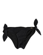 Badebekleidung Schwarzes Bikini-Unterteil zum Binden DG-Logo