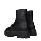 Schwarze Lederstiefeletten