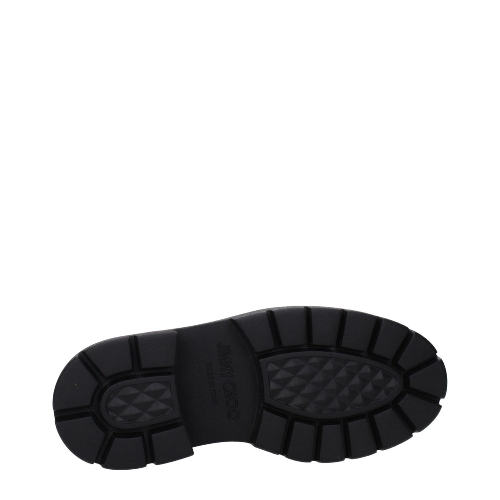 Schwarze Lederstiefeletten