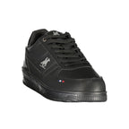 Black Polyurethane Men's Sneaker