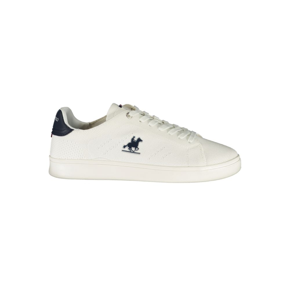 Bianco Poliestere Uomo Sneaker