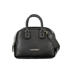 Schwarze Damenhandtasche aus Synthetikleder mit Schulterriemen