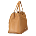 Brown Polyurethane Women's Bag